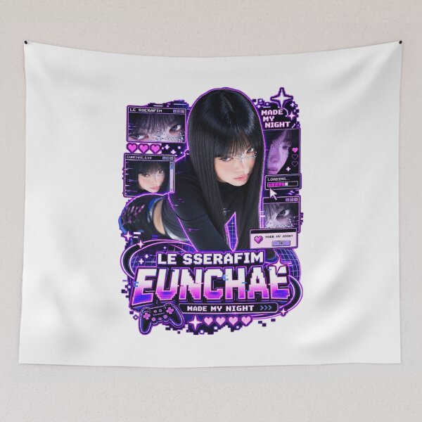 Item preview, Eunchae LE SSERAFIM Me hizo la noche Merchandising ciberfuturista de Kpop designed and sold by Valereekmerch.