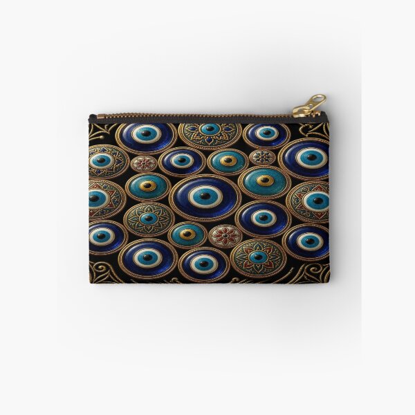 Item preview, Ornate Golden Evil Eye Mandala - Mystic Nazar Protection Art designed and sold by Breezes-of-Ida.