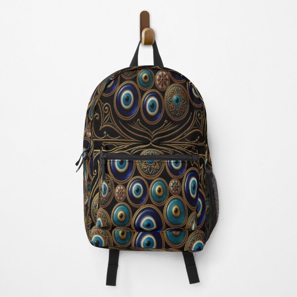 Item preview, Ornate Golden Evil Eye Mandala - Mystic Nazar Protection Art designed and sold by Breezes-of-Ida.