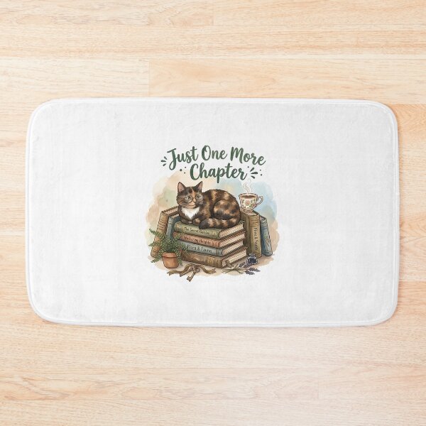 Item preview, Just One More Chapter - Cute Cat Reading Books designed and sold by AZABSTORE.