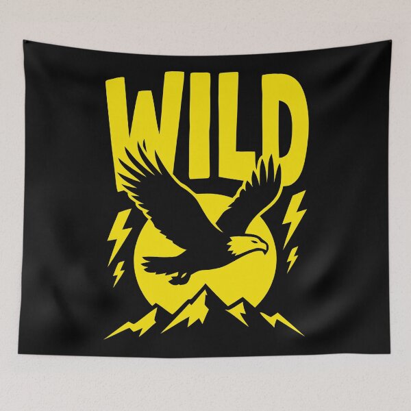 Item preview, Wild Eagle Flying Mountains Thunder Nature Art designed and sold by Amir Faysal.