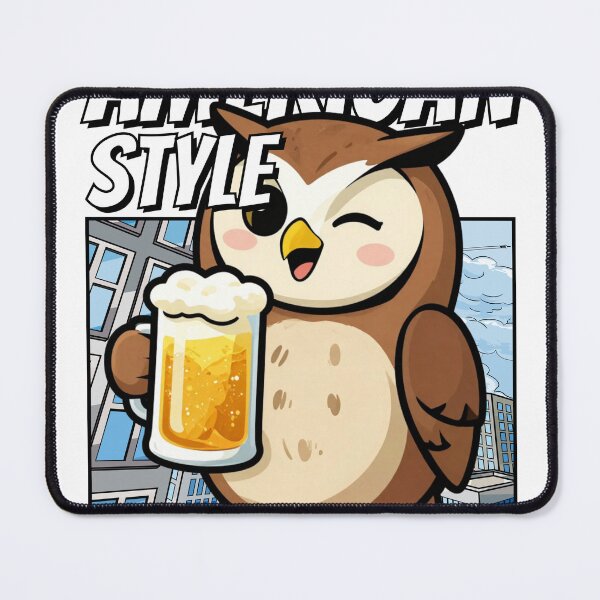 Item preview, Funny Owl Drinking Cold Beer Mug Cartoon designed and sold by cooljude.