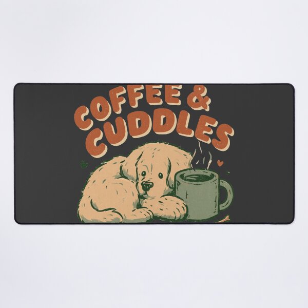 Item preview, Coffee & Cuddles Dog Lover Golden Retriever designed and sold by NicolasGlowArt.