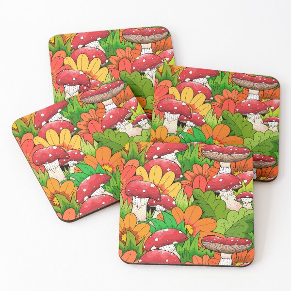 Item preview, The autumn green mushrooms designed and sold by Swadeillustrations.