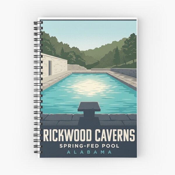 Item preview, Rickwood Caverns Spring-Fed Pool Alabama Park Sticker designed and sold by DetourDgn.