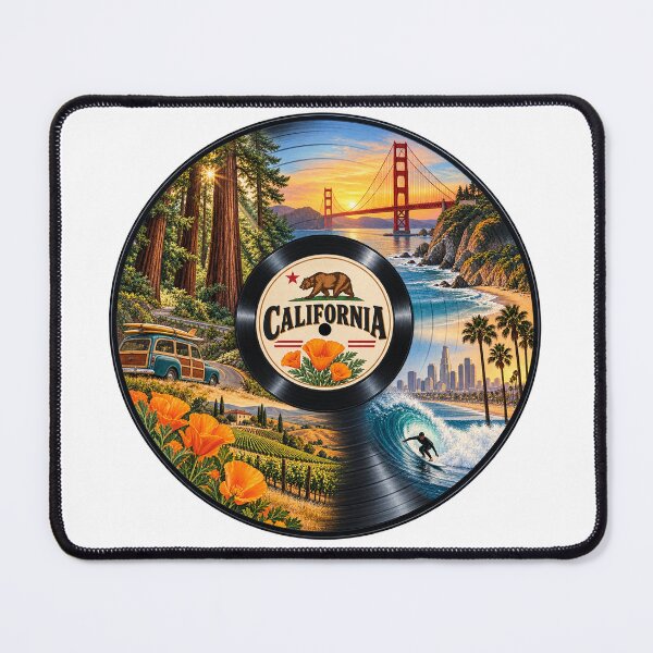 Item preview, California Vinyl Record designed and sold by Whimspired By Paxx.
