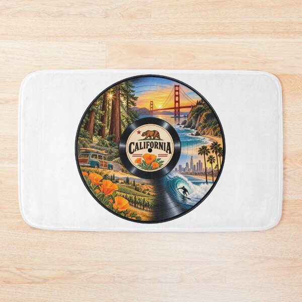 Item preview, California Vinyl Record designed and sold by Whimspired By Paxx.