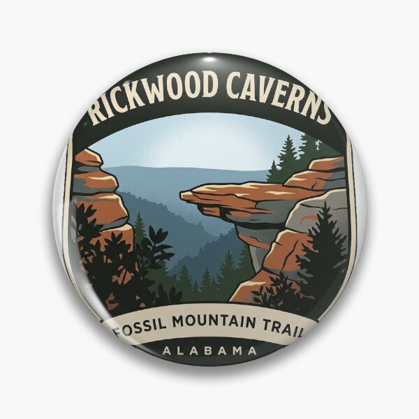 Item preview, Rickwood Caverns Fossil Mountain Trail Overlook Sticker designed and sold by DetourDgn.