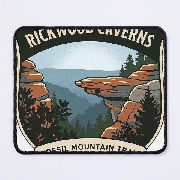 Item preview, Rickwood Caverns Fossil Mountain Trail Overlook Sticker designed and sold by DetourDgn.