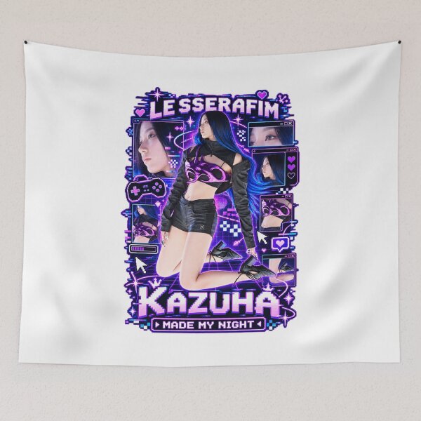 Item preview, Kazuha LE SSERAFIM Made My Night Cyber Futuristic Merch designed and sold by Valereekmerch.