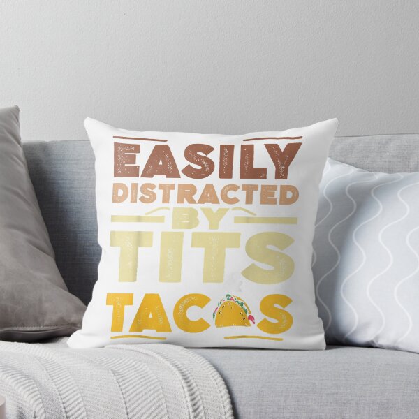 Item preview, Easily Distracted By Tits And Tacos Adult Humor Taco Lover T-Shirt designed and sold by gidget-gadget.