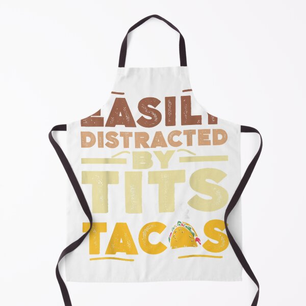 Item preview, Easily Distracted By Tits And Tacos Adult Humor Taco Lover T-Shirt designed and sold by gidget-gadget.
