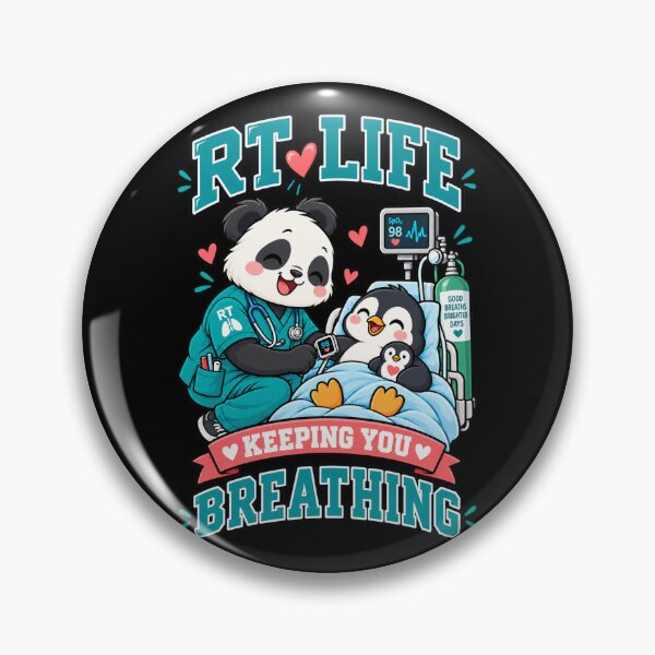Aperçu de l'œuvre Semaine des soins respiratoires RT Panda Thérapeute respiratoire créée et vendue par ClinicalHubs.