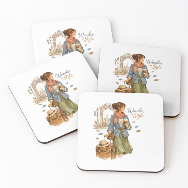 Item preview, Wander in Style Chic Woman Traveler City Adventure Wanderlust Art Design designed and sold by inkoutninja.