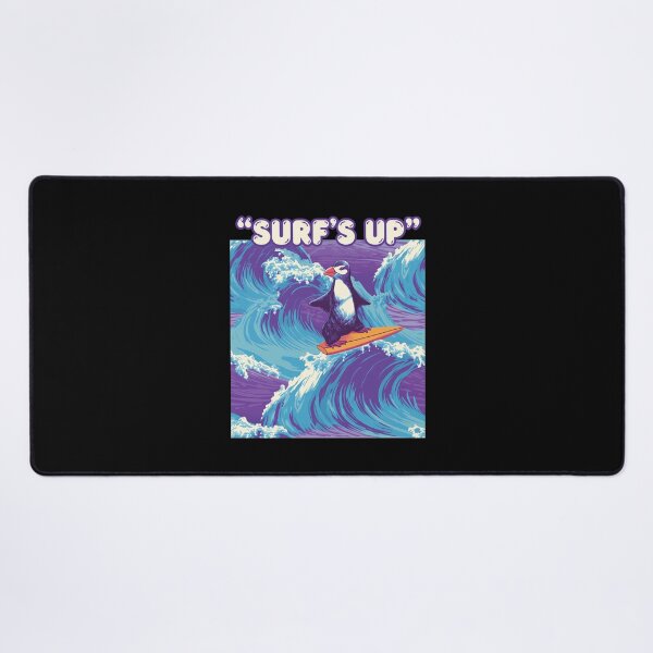 Item preview, Surfing Puffin Ocean Wave Illustration designed and sold by HENRITCHELL.