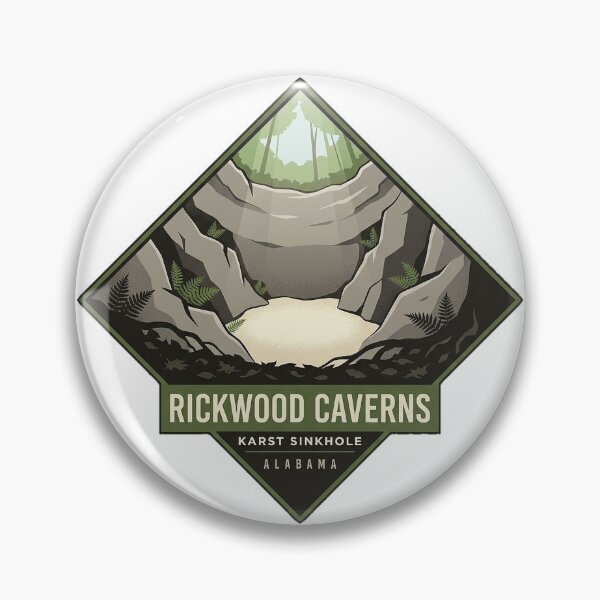 Item preview, Rickwood Caverns Karst Sinkhole Alabama Nature Sticker designed and sold by DetourDgn.