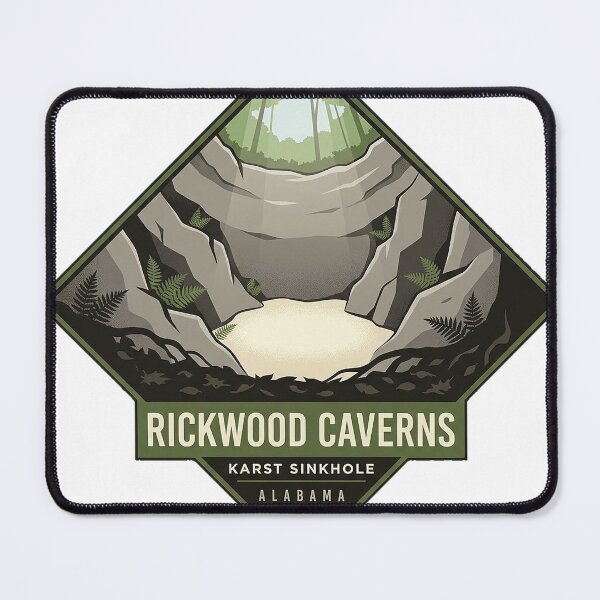 Item preview, Rickwood Caverns Karst Sinkhole Alabama Nature Sticker designed and sold by DetourDgn.