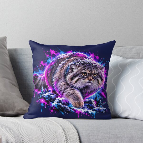 Item preview, Fluffy Pallas Cat Prowling Through Snow designed and sold by srangiem-cc.