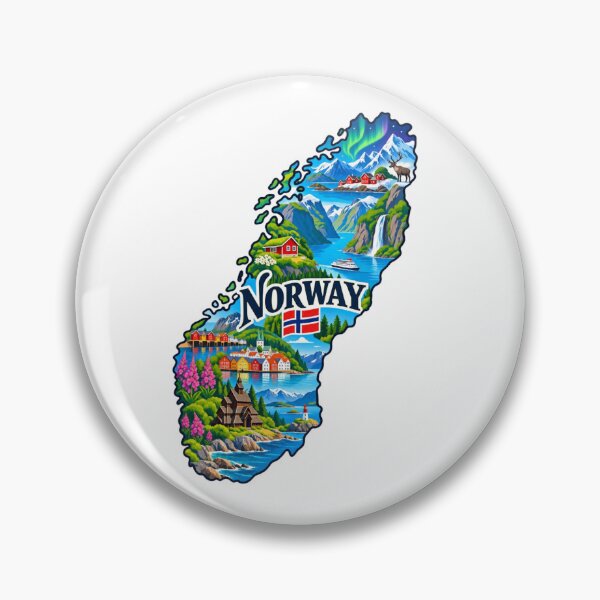 Artikelvorschau, Norwegen-Landkarte entworfen und verkauft von Myra365Art.