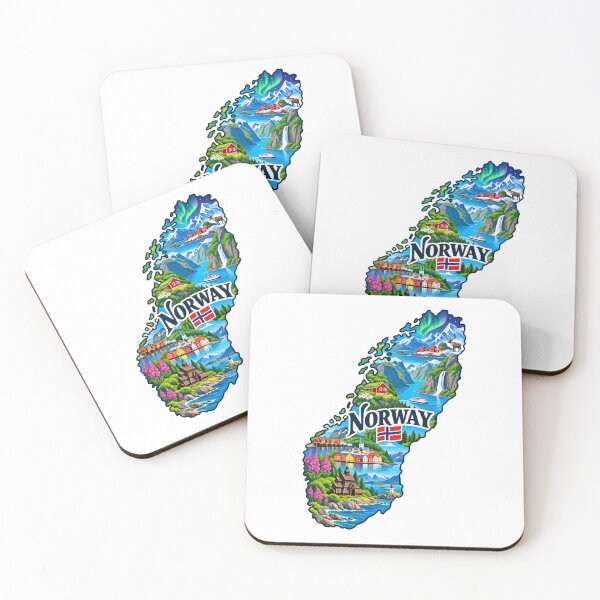 Item preview, Norway Country Map designed and sold by Myra365Art.
