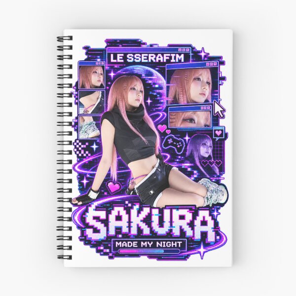 Item preview, Sakura LE SSERAFIM Made My Night Cyber Futuristic Merch designed and sold by Valereekmerch.