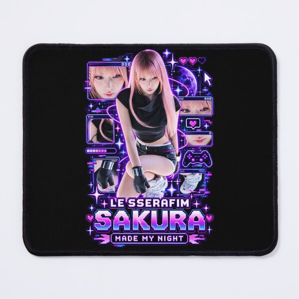 Item preview, Miyawaki Sakura Made My Night Neon Gamer HUD Fan Art designed and sold by Valereekmerch.