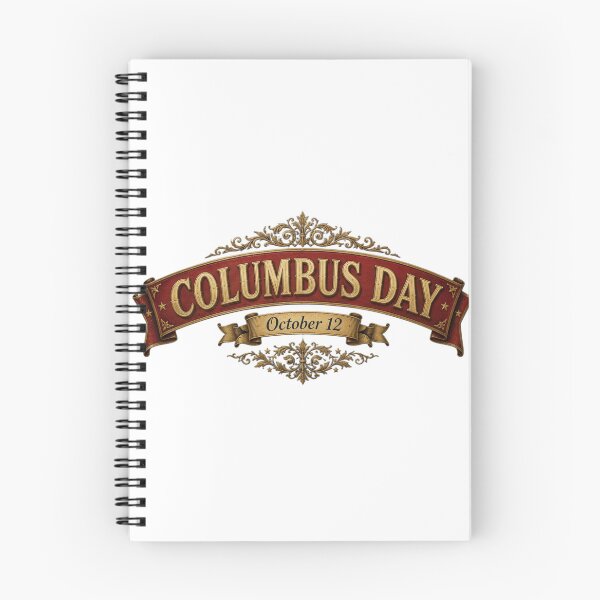 Item preview, Vintage Columbus Day October 12 Banner designed and sold by Nela-&-Lena.