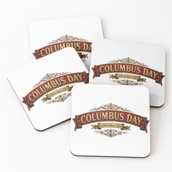 Item preview, Vintage Columbus Day October 12 Banner designed and sold by Nela-&-Lena.
