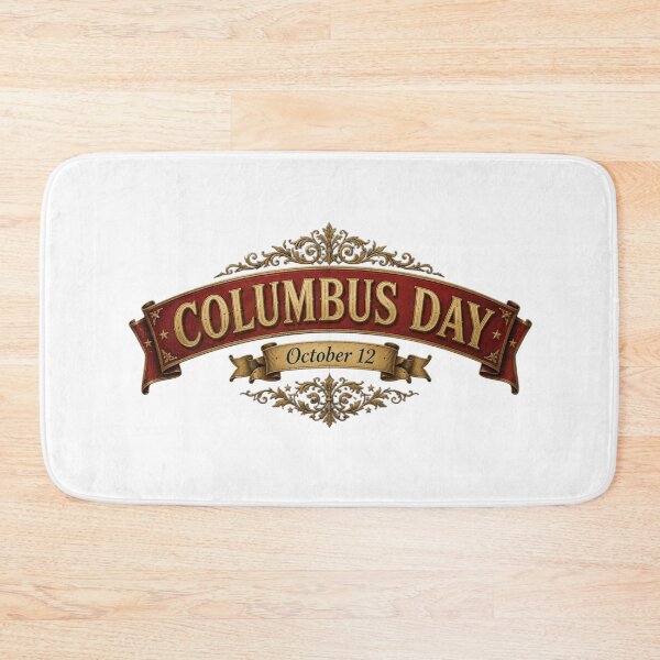 Item preview, Vintage Columbus Day October 12 Banner designed and sold by Nela-&-Lena.