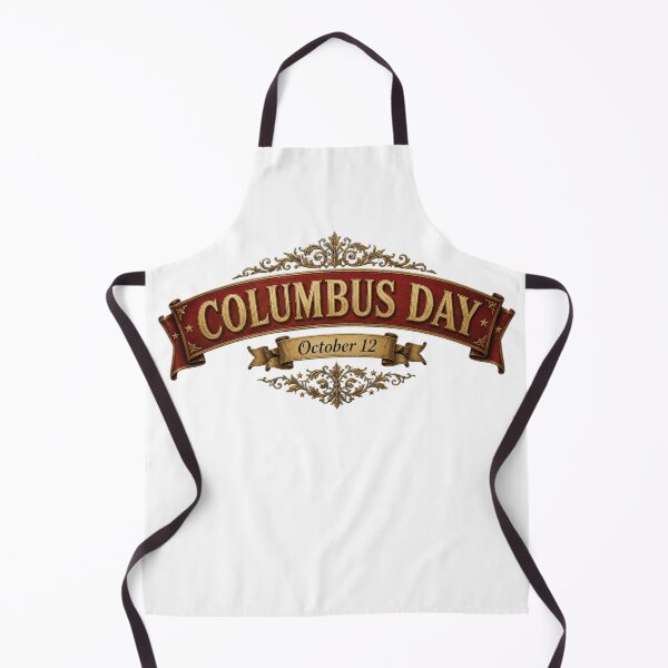 Item preview, Vintage Columbus Day October 12 Banner designed and sold by Nela-&-Lena.