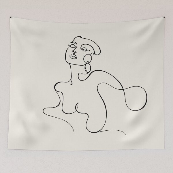 Item preview, Nude Line Drawing - Woman Body Line Art designed and sold by FemmePod.
