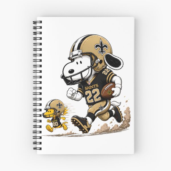 Item preview, New Orleans Saints Snoopy And Woodstock Players Football  designed and sold by StellarKawaii.
