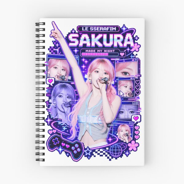 Item preview, Sakura Made My Night Cute Pink Hair Cyber Interface Fanmade Art designed and sold by Valereekmerch.