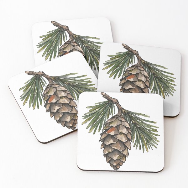 Item preview, Watercolor Pine Cone on a Hanging Pine Sprig designed and sold by Jessie's Palette.