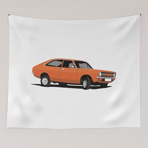 Item preview, Morris Marina Coupe - illustration - orange designed and sold by knappidesign.