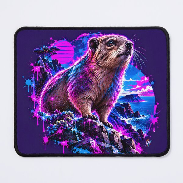 Item preview, Curious Rock Hyrax Overlooking Coastal Cliffs designed and sold by srangiem-cc.