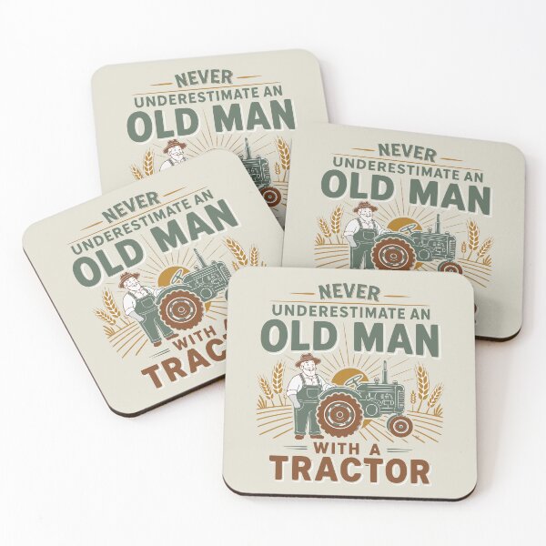 Item preview, Never Underestimate an Old Man with a Tractor – Farming dad  designed and sold by Colorfulman.
