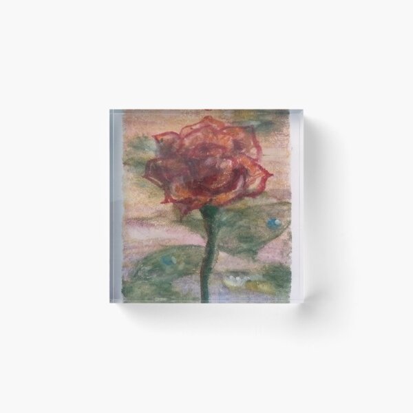 Item preview, Sunset Rose - Hand-Painted Floral Illustration designed and sold by MOE'S LITTLE GALLERY.