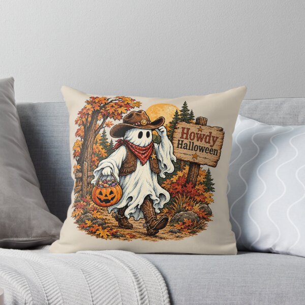 Item preview, Trick or Treat Ghost Cowboy Halloween Western designed and sold by MythicCotton.