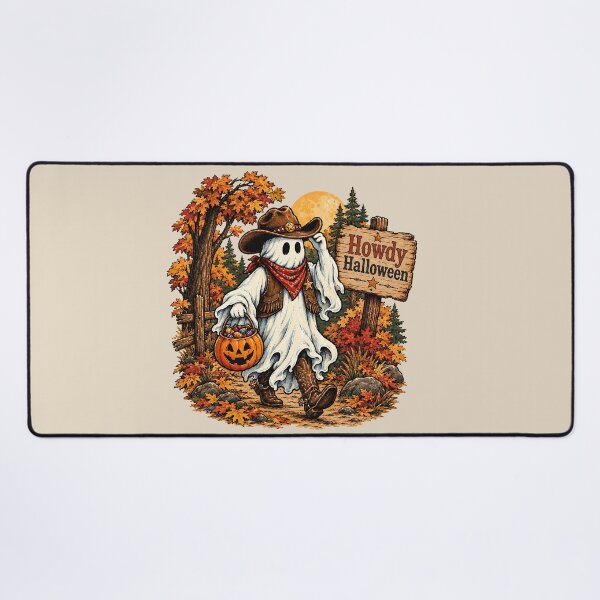 Item preview, Trick or Treat Ghost Cowboy Halloween Western designed and sold by MythicCotton.