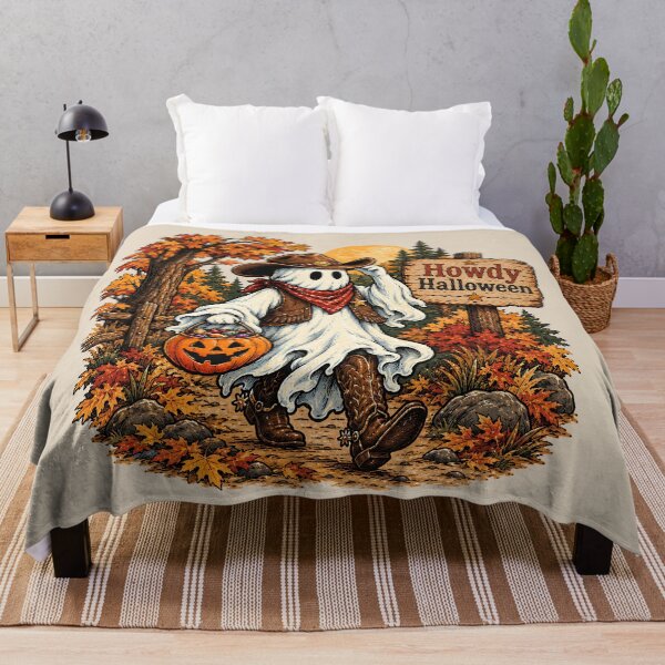 Item preview, Trick or Treat Ghost Cowboy Halloween Western designed and sold by MythicCotton.