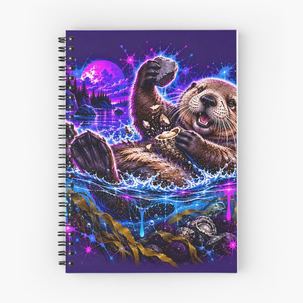 Item preview, Playful Sea Otter Cracking Shell on Water designed and sold by srangiem-cc.