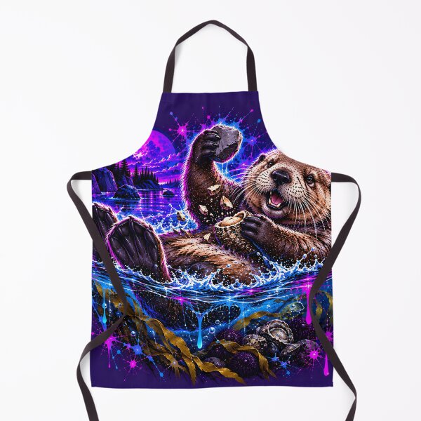 Item preview, Playful Sea Otter Cracking Shell on Water designed and sold by srangiem-cc.