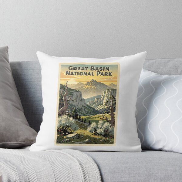 Item preview, Great Basin National Park Vintage Travel Art designed and sold by Teelogic.