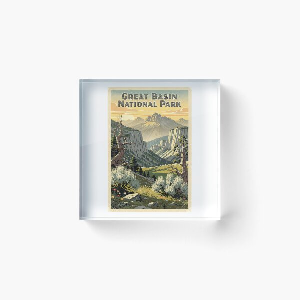 Item preview, Great Basin National Park Vintage Travel Art designed and sold by Teelogic.
