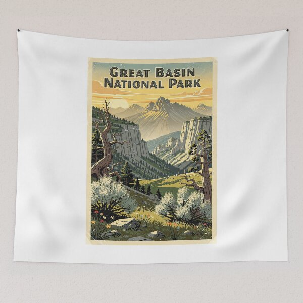 Item preview, Great Basin National Park Vintage Travel Art designed and sold by Teelogic.