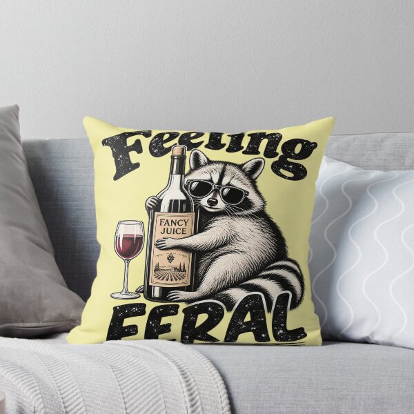 Item preview, Feeling Feral, Funny Raccoon Meme designed and sold by Eddiepublic.