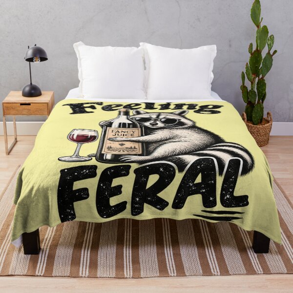 Item preview, Feeling Feral, Funny Raccoon Meme designed and sold by Eddiepublic.