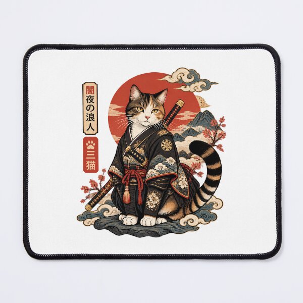 Item preview, Ronin Cat Illustration Inspired by Samurai Culture and Japanese Art designed and sold by tracktech.