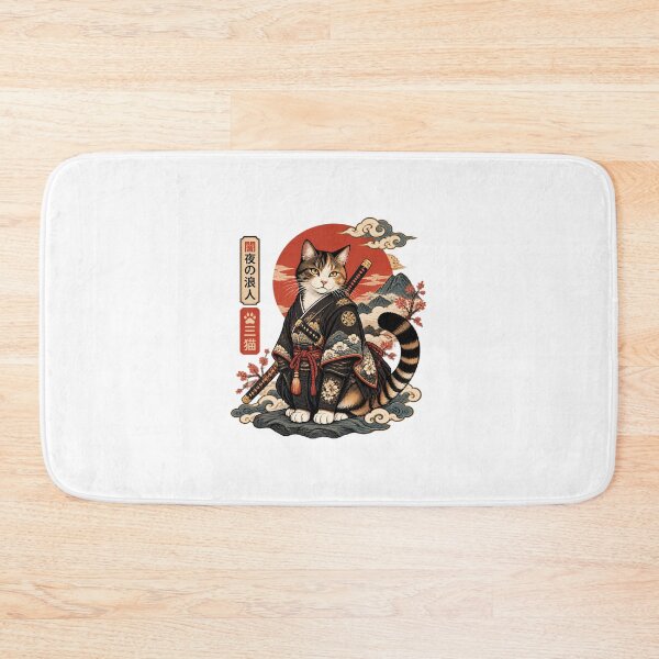 Item preview, Ronin Cat Illustration Inspired by Samurai Culture and Japanese Art designed and sold by tracktech.